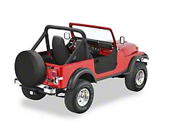 Bestop Soft Lower Half Doors; Black Crush (80-95 Jeep CJ7 & Wrangler YJ)