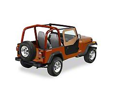 Bestop Soft Upper Half Doors; Spice (88-95 Jeep Wrangler YJ w/ Rounded Upper Rear Door)