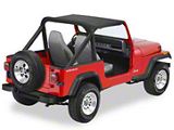 Bestop Targa-Style Strapless Bikini Top; Black (87-91 Jeep Wrangler YJ)