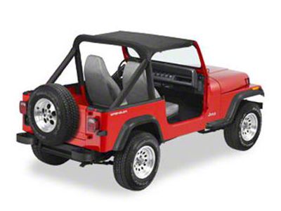 Bestop Targa-Style Strapless Bikini Top; Black (87-91 Jeep Wrangler YJ)