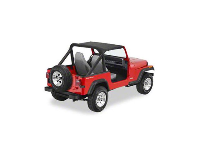 Bestop Targa-Style Strapless Bikini Top; Black (87-91 Jeep Wrangler YJ)