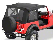 Bestop Jeep Wrangler Supertop Classic Replacement Soft Top with Tinted  Windows; Black Denim 54599-15 (76-95 Jeep CJ7 u0026 Wrangler YJ w/ Full Doors)  - Free Shipping