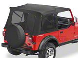 Bestop Supertop Classic Replacement Soft Top with Tinted Windows; Black Denim (76-95 Jeep CJ7 & Wrangler YJ w/ Full Doors)