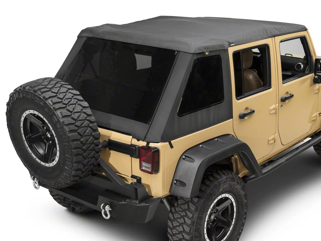 Bestop Jeep Wrangler Trektop NX Glide Soft Top; Black Diamond 54923-35  (07-18 Jeep Wrangler JK 4-Door) - Free Shipping