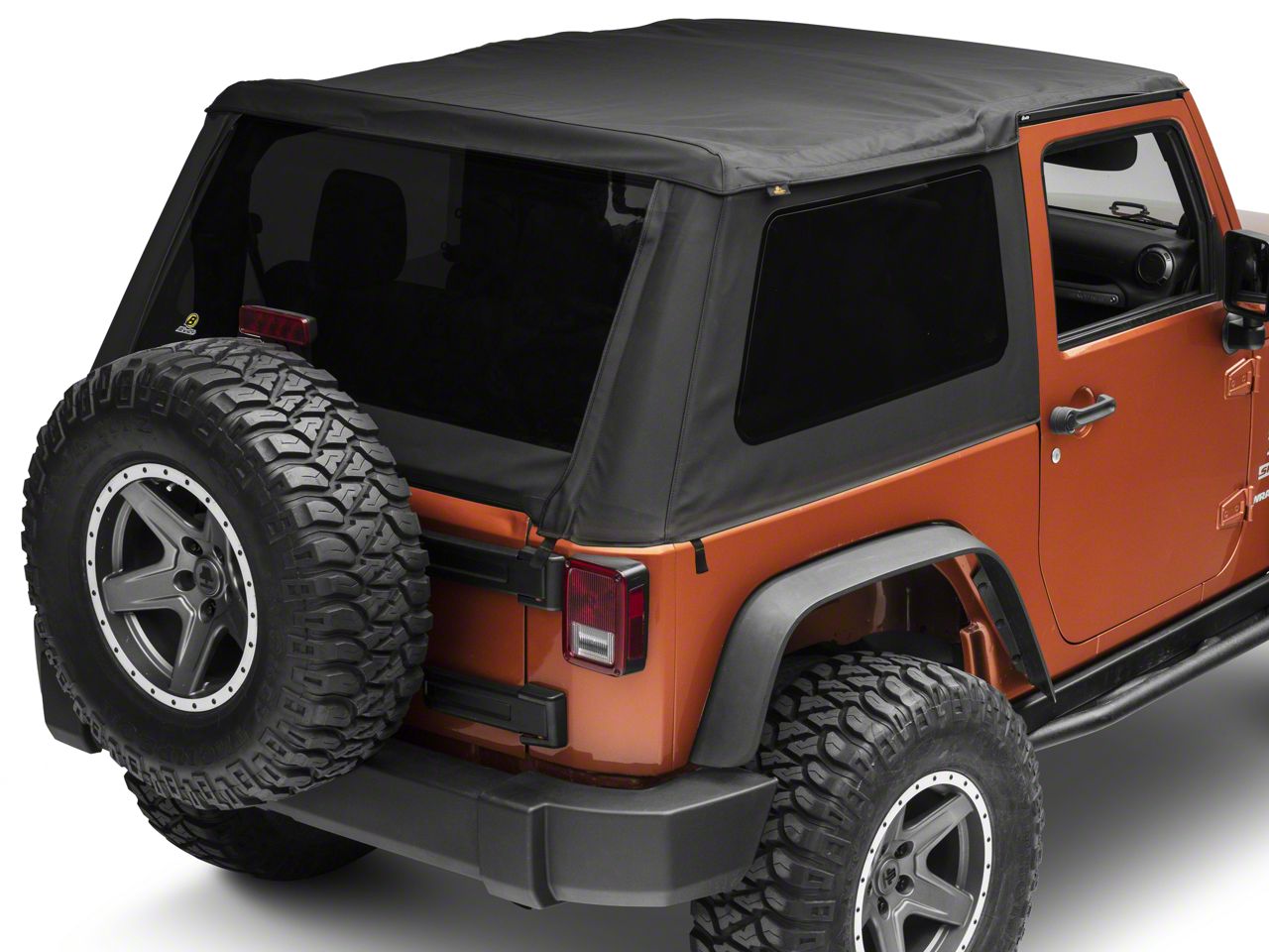 Bestop Jeep Wrangler Trektop NX Soft Top; Black Diamond 56852-35 (07-18 ...