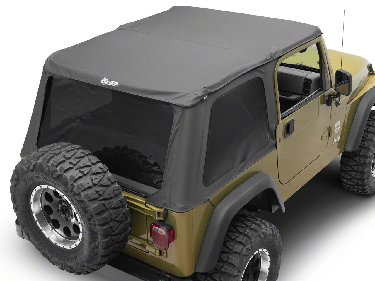 Bestop Jeep Wrangler Trektop NX Soft Top - Black Denim 56820-15 (97-06 Jeep  Wrangler TJ