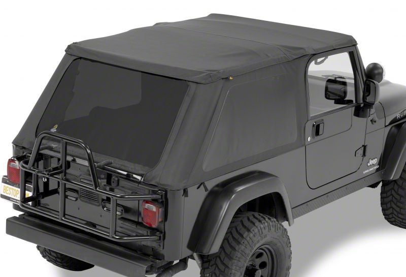 Bestop Jeep Wrangler Trektop NX Soft Top - Black Diamond 56821-35 (04-06  Jeep Wrangler TJ Unlimited)