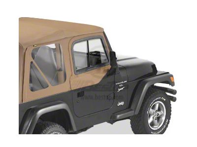 Bestop Upper Door Sliders for Bestop or Factory Soft Tops; Spice (97-06 Jeep Wrangler TJ)