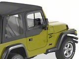 Bestop Upper Door Sliders for Factory Soft Top; Black Denim (97-06 Jeep Wrangler TJ)