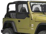 Bestop Upper Door Sliders for Factory Soft Top; Black Diamond (97-06 Jeep Wrangler TJ)