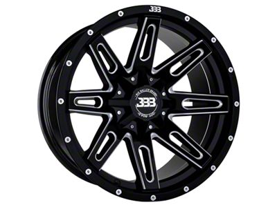 Big Baller Brand LB4 Gloss Black Milled 6-Lug Wheel; 18x10; -25mm Offset (04-15 Titan)