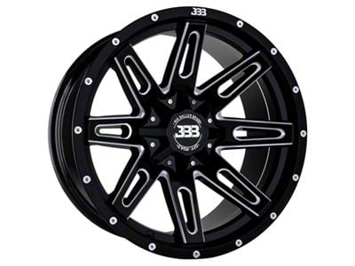 Big Baller Brand LB4 Gloss Black Milled 6-Lug Wheel; 18x9; 0mm Offset (04-15 Titan)