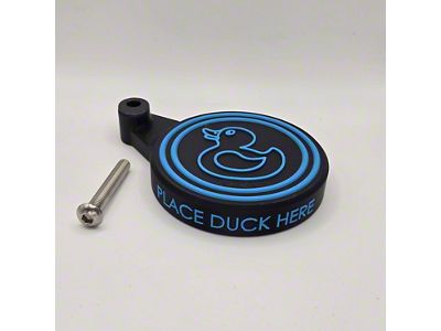 Bite the Bullet 3D Ultimate Duck Deck with Neon Blue Lettering; Black Body (07-18 Jeep Wrangler JK)