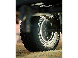 Black Flag Lighting Pure White Quad Row LED Wheel Lights for 19-Inch and Smaller Wheels (Universal; Some Adaptation May Be Required)