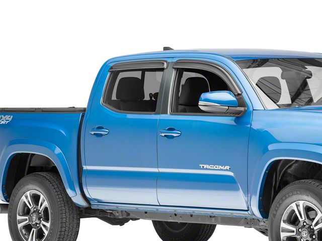 Rain Guards; Smoke (16-23 Tacoma Double Cab)