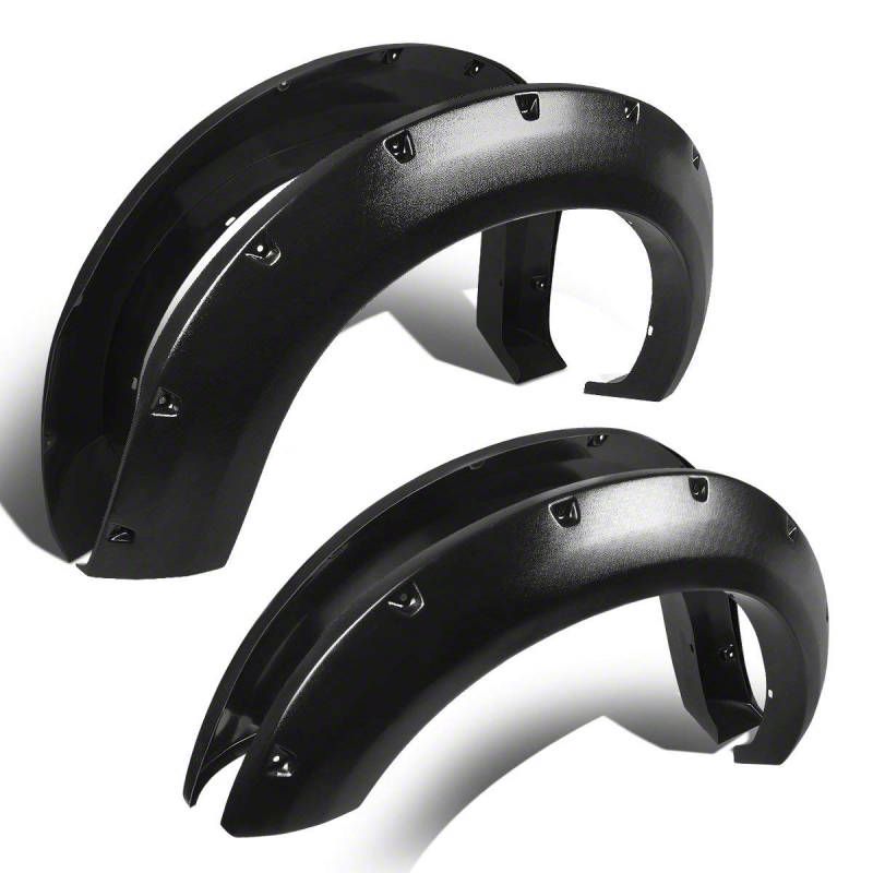 Tacoma Textured Fender Flares; Black (16-23 Tacoma w/ 5-Foot Bed ...