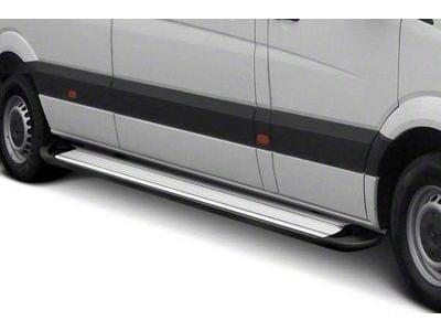 Running Boards; Silver Aluminum; 6-Inch Stripe Step Pad (07-21 Tundra CrewMax)