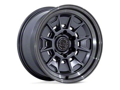 Black Rhino Mondo Matte Gunmetal with Gloss Gray Lip 6-Lug Wheel; 17x8.5; -10mm Offset (03-09 4Runner)