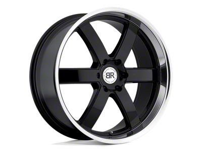 Black Rhino Pondora Gloss Black with Machine Ring 6-Lug Wheel; 20x8.5; 18mm Offset (03-09 4Runner)