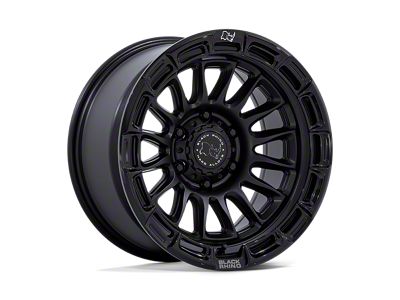 Black Rhino Rival Matte Black with Gloss Black Lip 6-Lug Wheel; 17x8.5; 10mm Offset (03-09 4Runner)