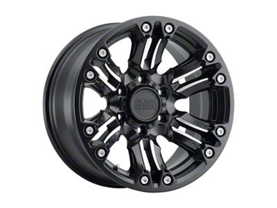 Black Rhino Asagai Matte Black Machined with Stainless Bolts 6-Lug Wheel; 18x9.5; -18mm Offset (04-15 Titan)