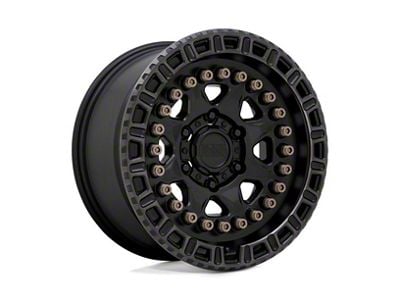 Black Rhino Carbine Matte Black with Machined Tinted Ring and Bronze Bolts 6-Lug Wheel; 18x9; -18mm Offset (04-15 Titan)