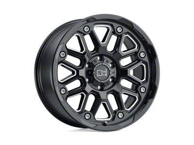 Black Rhino Hollister Gloss Black with Milled Spokes 6-Lug Wheel; 20x9.5; 12mm Offset (04-15 Titan)