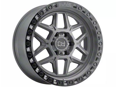 Black Rhino Kelso Battleship Gray with Black Ring 6-Lug Wheel; 20x9; -12mm Offset (04-15 Titan)