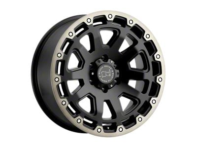 Black Rhino Razorback Matte Black with Machined Dark Tint Lip 6-Lug Wheel; 20x12; -44mm Offset (04-15 Titan)