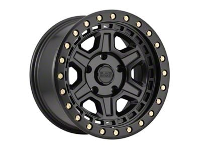 Black Rhino Reno Matte Black with Brass Bolts 6-Lug Wheel; 18x9.5; -12mm Offset (04-15 Titan)