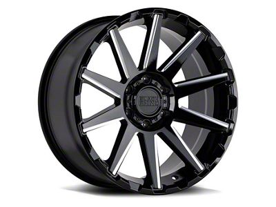 Black Rhino Typhoon Gloss Black Milled 6-Lug Wheel; 20x9.5; -18mm Offset (04-15 Titan)