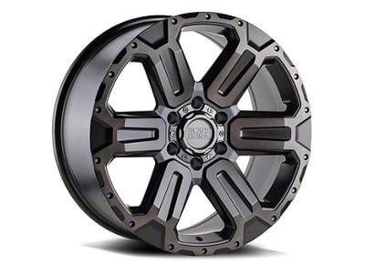 Black Rhino Wanaka Matte Gunmetal with Brushed Face and Gunmetal Tint 6-Lug Wheel; 18x9; 12mm Offset (04-15 Titan)