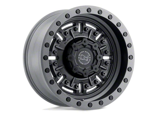 Black Rhino Abrams Textured Matte Gunmetal 6-Lug Wheel; 17x8.5; 0mm Offset (05-21 Frontier)