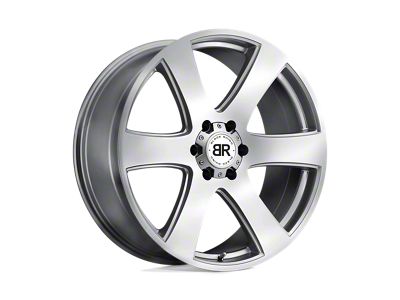 Black Rhino Haka Silver with Machine Face 6-Lug Wheel; 20x8.5; 30mm Offset (05-21 Frontier)