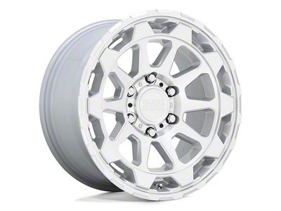 Black Rhino Rotor Gloss Silver With Mirror Cut Face 6-Lug Wheel; 18x9; 12mm Offset (05-21 Frontier)