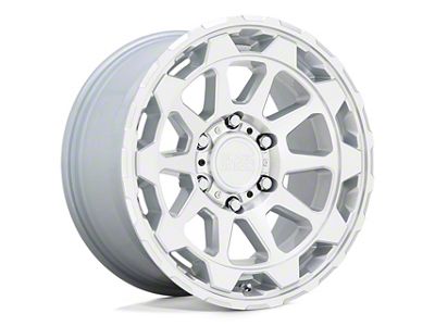 Black Rhino Rotor Gloss Silver 6-Lug Wheel; 17x8.5; 12mm Offset (05-15 Tacoma)