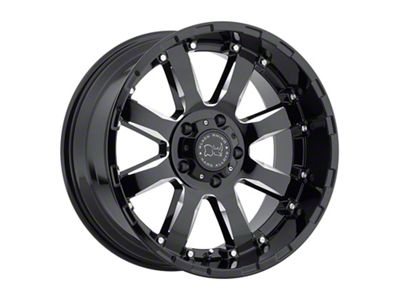 Black Rhino Sierra Gloss Black Milled 5-Lug Wheel; 20x10; 0mm Offset (07-13 Tundra)