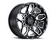 Black Rhino Shrapnel Gloss Black with Milled Spokes 5-Lug Wheel; 18x9.5; 12mm Offset (07-13 Tundra)