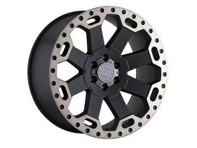 Black Rhino Warlord Matte Black with Machined Dark Tint 5-Lug Wheel; 20x9; 12mm Offset (07-13 Tundra)