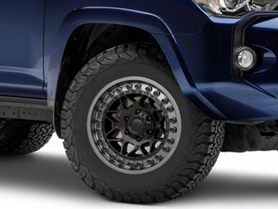 Black Rhino Alpha Matte Black with Gunmetal Lip 6-Lug Wheel; 17x9; 0mm Offset (10-24 4Runner)