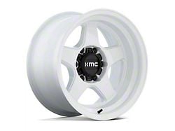 KMC Lobo Gloss White 6-Lug Wheel; 17x9; -38mm Offset (10-24 4Runner)