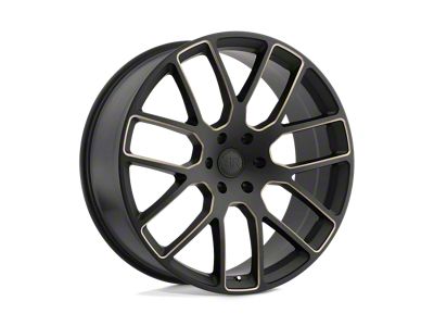 Black Rhino Kunene Matte Black with Dark Tint Milled Spokes 6-Lug Wheel; 24x10; 25mm Offset (2024 Tacoma)