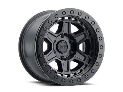 Black Rhino Reno Beadlock Matte Black with Black Bolts 6-Lug Wheel; 17x8.5; 0mm Offset (2024 Tacoma)