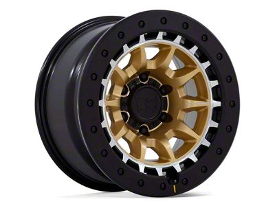 Black Rhino Tusk Matte Gold with Machined Ring 6-Lug Wheel; 17x8.5; 0mm Offset (2024 Tacoma)