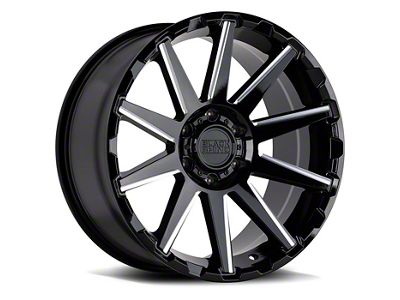 Black Rhino Typhoon Gloss Black Milled 6-Lug Wheel; 17x9.5; -18mm Offset (2024 Tacoma)