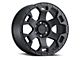 Black Rhino Gauntlet Semi Gloss Black with Gunmetal Bolts 6-Lug Wheel; 18x9; 12mm Offset (10-24 4Runner)