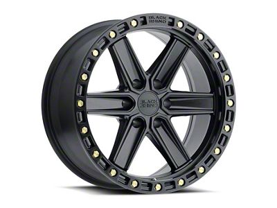 Black Rhino Henderson Matte Black with Brass Bolts 6-Lug Wheel; 17x9; -12mm Offset (10-24 4Runner)