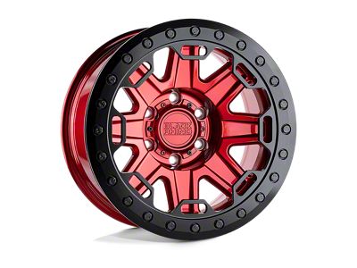 Black Rhino Rift Beadlock Candy Red with Black Ring 6-Lug Wheel; 17x8.5; -30mm Offset (10-24 4Runner)