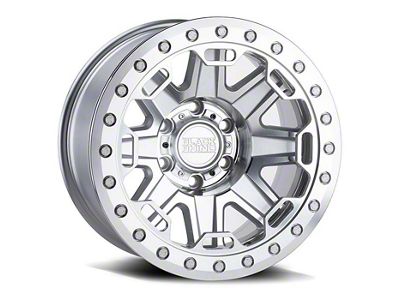 Black Rhino Rift Beadlock Silver Machined 6-Lug Wheel; 17x8.5; -30mm Offset (10-24 4Runner)