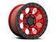 Black Rhino Riot Candy Red with Black Ring 6-Lug Wheel; 17x8.5; -30mm Offset (10-24 4Runner)